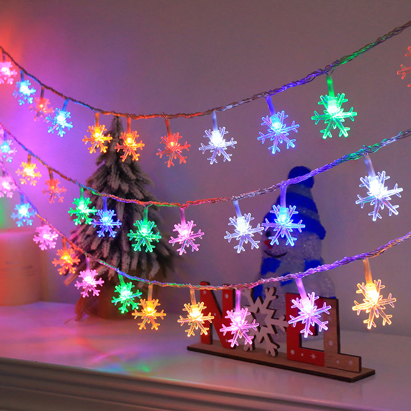 Beautiful snowflake (color) + battery model always on (1.5 meters 10 lights)