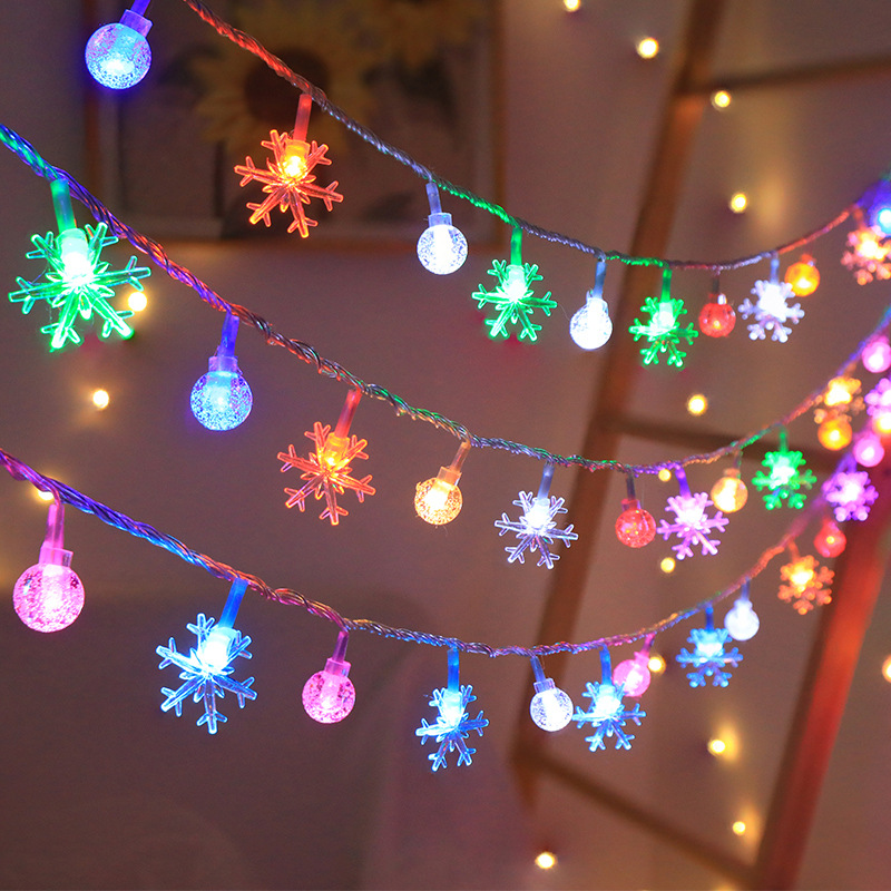 Snowflake + crystal ball color + solar 8 modes (22 meters 200 lights)