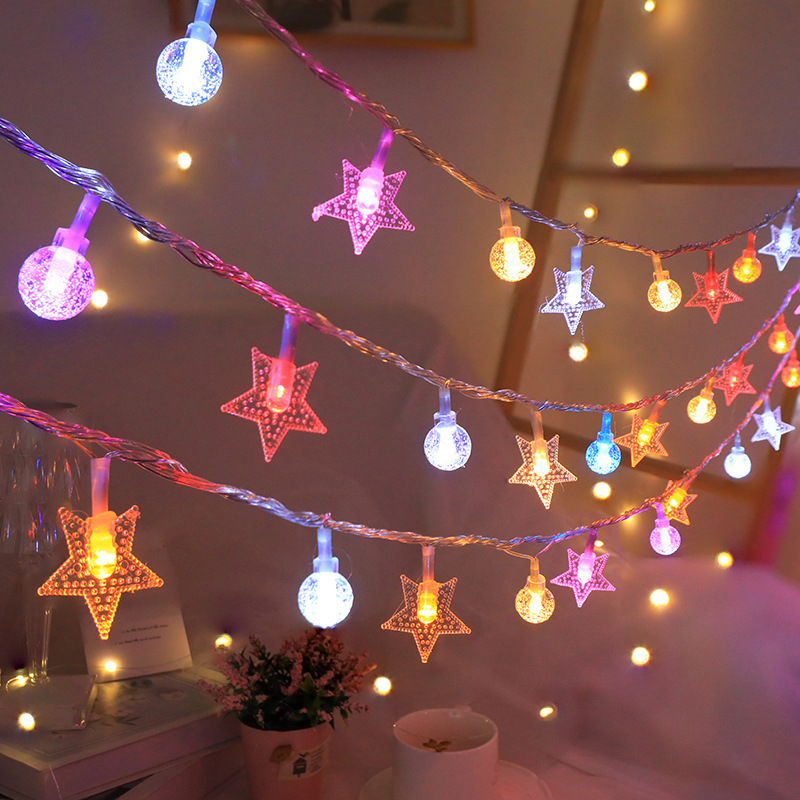 Stars + crystal ball color + solar 8 modes (22 meters 200 lights)