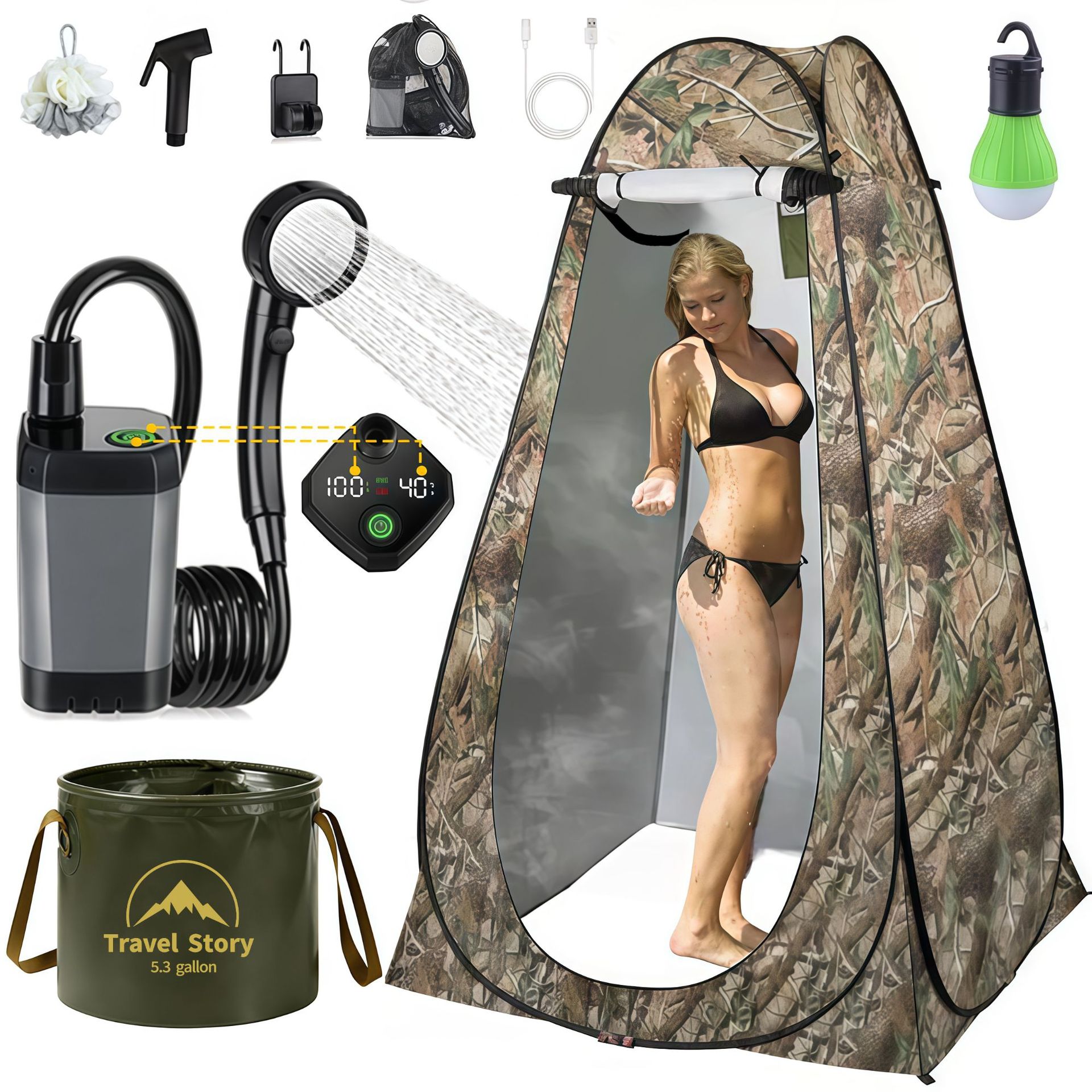 6000+20L; Package: 1.2M tent+6000 gray+20L bucket+bath ball+spray gun+light
