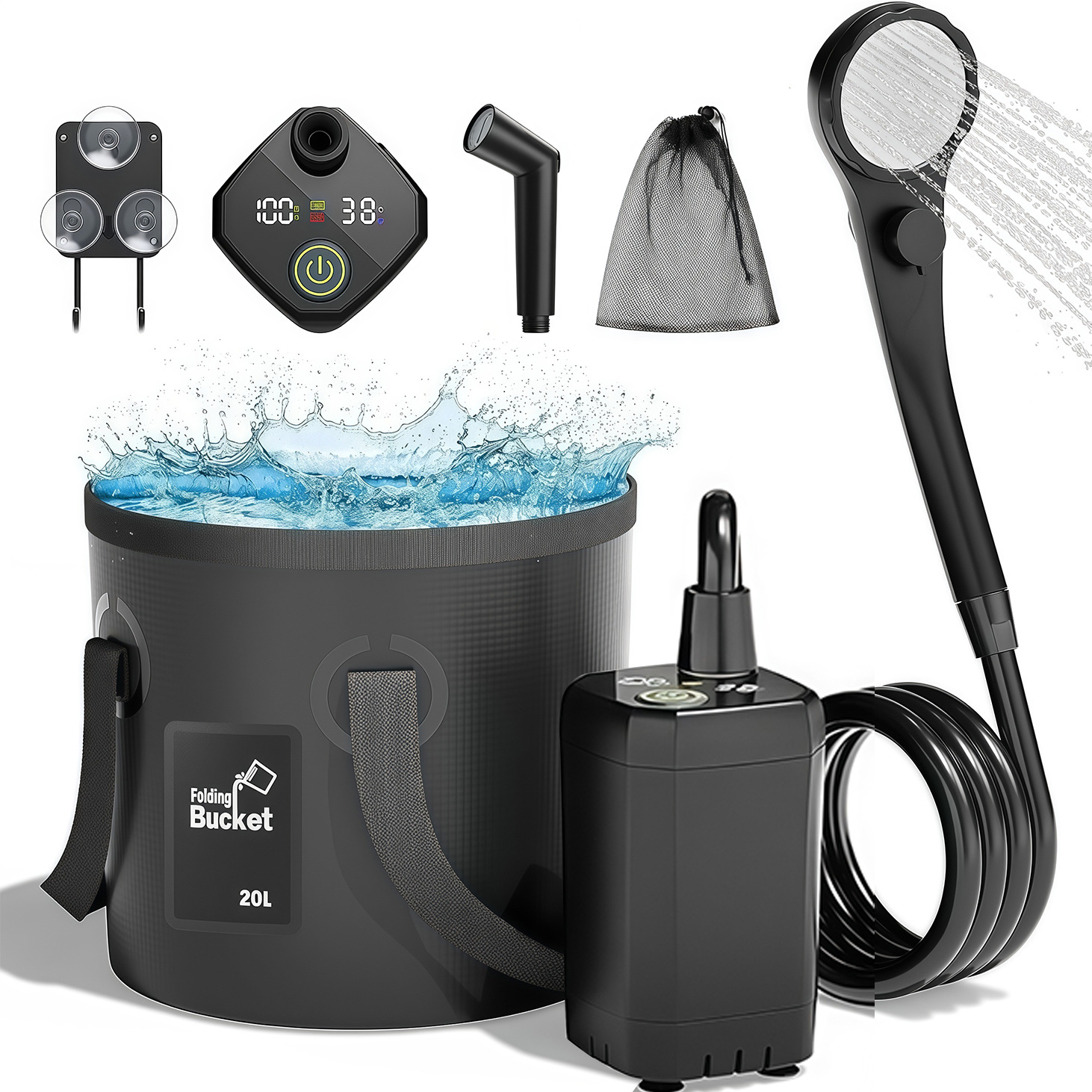 6000 black + 20L barrel + black spray gun