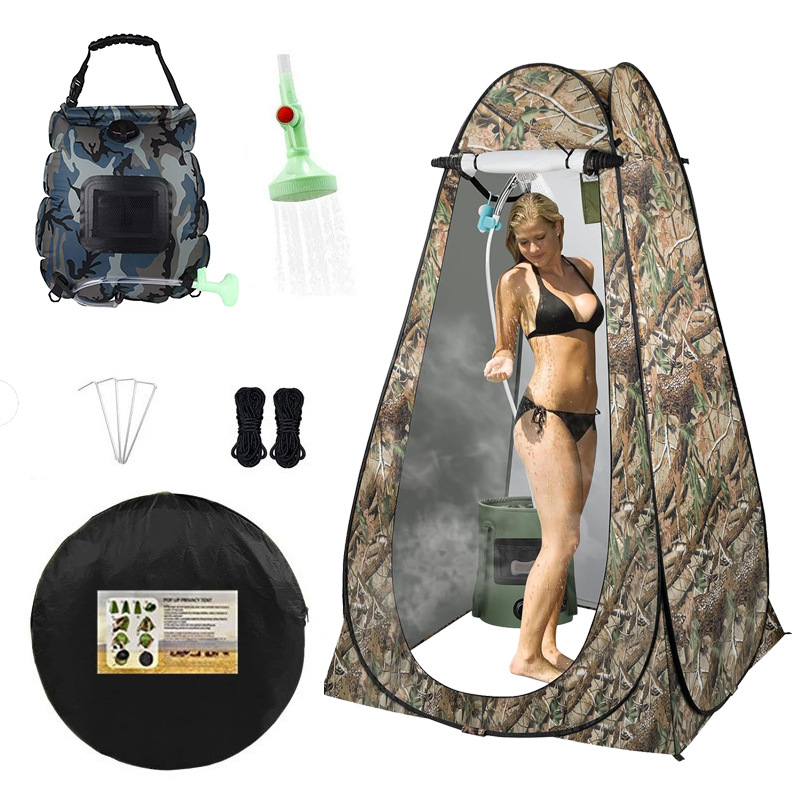 2-window big tree camouflage tent + camouflage shower bag + double tent: 150*150*190cm