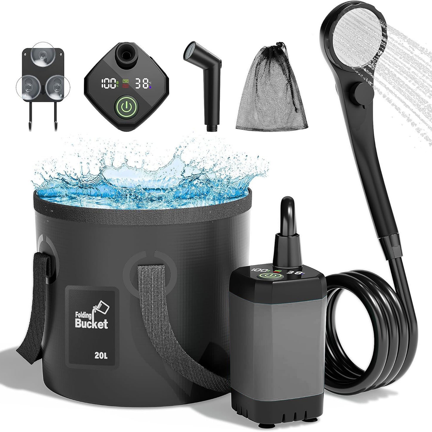 6000 gray + 20L barrel + black spray gun