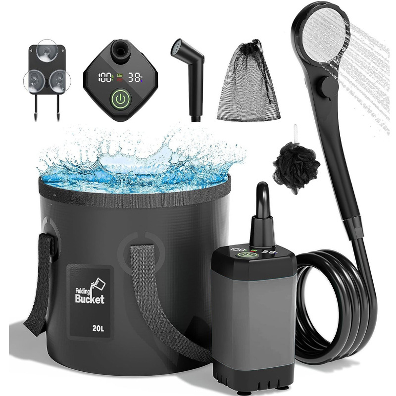 6000 gray + 20L bucket + black spray gun + bath ball