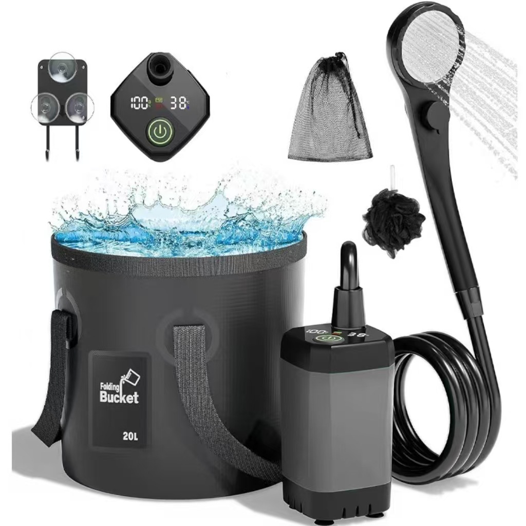 6000 gray + 20L bucket + bath ball